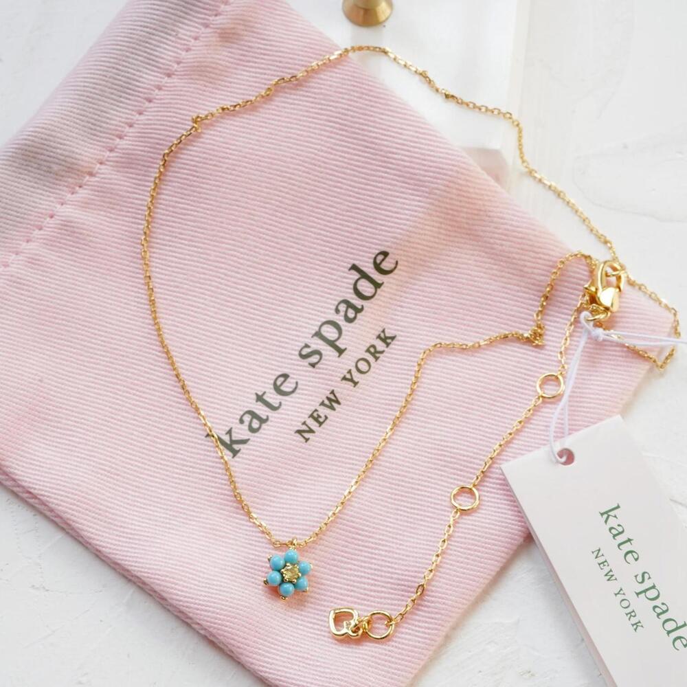 Kate Spade Myosotis Flower Mini Pendant Necklace